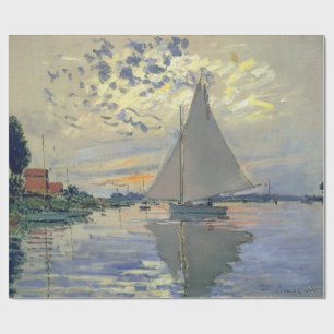 Monet-Segelschiff Französischer Impressionismus Kl Geschenkpapier