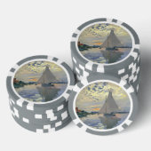 Monet-Segelschiff Französischer Impressionismus Kl Pokerchips (Stapel)