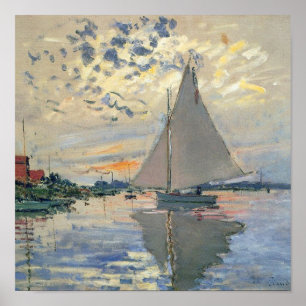 Monet-Segelschiff Französischer Impressionismus Kl Poster