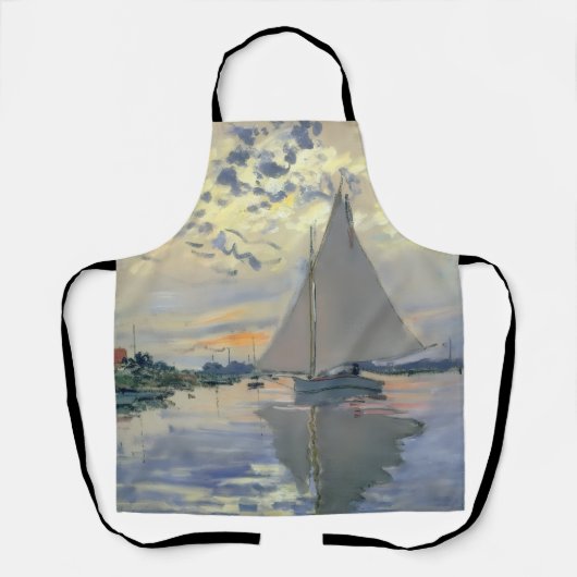 Monet-Segelschiff Französischer Impressionismus Kl Schürze (Vorderseite)