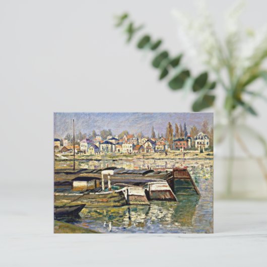 Monet - Seine in Asnieres Postkarte (Stehend Vorderseite)