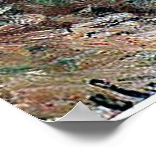 Monet - Seine-Ufer im Grand Jatte Poster (Ecke)