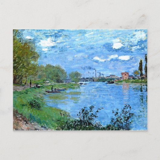 Monet - Seine-Ufer im Grand Jatte Postkarte (Vorderseite)