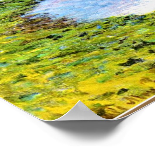 Monet - Seine-Ufer in Jenfosse Poster (Ecke)