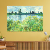 Monet - Seine-Ufer in Vetheuil Leinwanddruck (Insitu (Wohnzimmer))