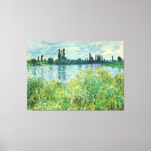 Monet - Seine-Ufer in Vetheuil Leinwanddruck (Vorderseite)