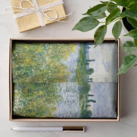 Monet - Seine-Ufer in Vetheuil Seidenpapier (Geschenk)