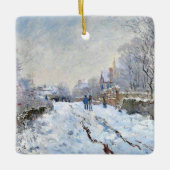 Monet - Snow Scene at Argenteuil Keramikornament (Vorderseite)