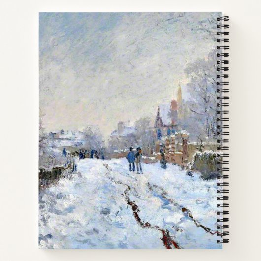 Monet - Snow Scene at Argenteuil Notizblock (Rückseite)