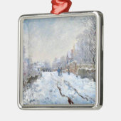 Monet - Snow Scene at Argenteuil Ornament Aus Metall (Links)
