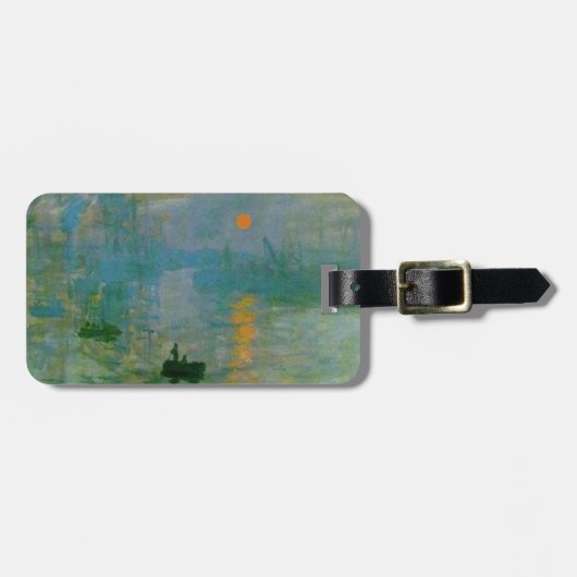 Monet Sonnenaufgang-Gepäckanhänger Gepäckanhänger (Vorderseite horizontal)