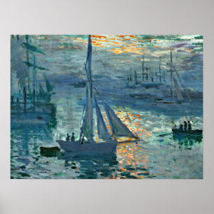 Monet - Sonnenaufgang (Marine), feine Kunst, Poster