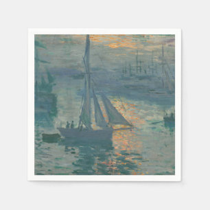 Monet Sonnenaufgang Marine Impressionismus Malerei Serviette