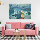 Monet - Sonnenaufgang (Marine), Kunstmalerei Leinwanddruck (Insitu (Wohnzimmer))