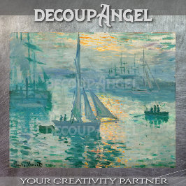 Monet - Sonnenaufgang mit Schiffstrübung Seidenpapier