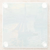 Monet Sonnenaufgang Segel Untersetzer (Rückseite)