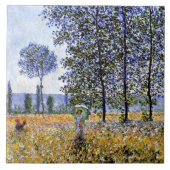 Monet - Sonnenlicht-Effekt unter den Poplars, Fliese (Vorderseite)