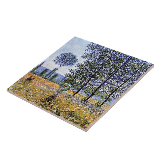 Monet - Sonnenlicht-Effekt unter den Poplars, Fliese (Seite)