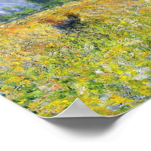 Monet - Sonnenlicht unter den Poplars 1887 Poster (Ecke)