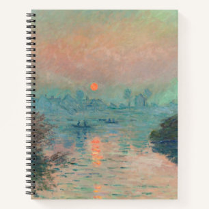 Monet Sonnenuntergang an der Seine Fine Art Impres Notizblock