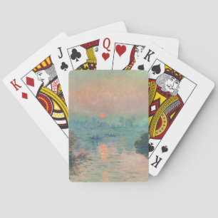Monet Sonnenuntergang an der Seine Fine Art Impres Spielkarten