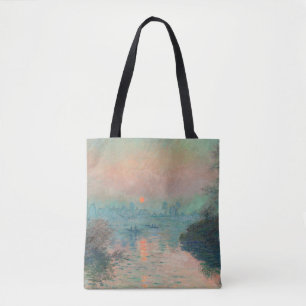 Monet Sonnenuntergang an der Seine Fine Art Impres Tasche