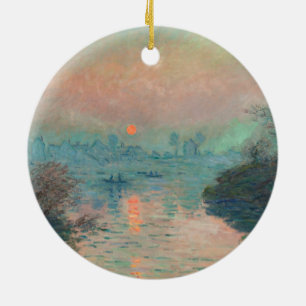 Monet Sonnenuntergang feine Kunst impressionistisc Keramik Ornament