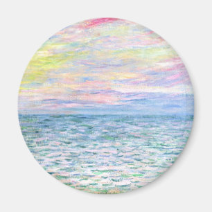 Monet - Sonnenuntergang in Pourville, schöne Kunst Magnet