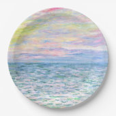 Monet - Sonnenuntergang in Pourville, schöne Kunst Pappteller (Vorderseite)