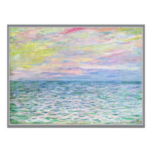 Monet - Sonnenuntergang in Pourville, schöne Kunst Poster