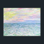 Monet - Sonnenuntergang in Pourville, schöne Kunst Postkarte<br><div class="desc">Sonnenuntergang in Pourville,  Pastellfarben,  beeindruckendes Gemälde von Claude Monet</div>