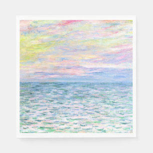Monet - Sonnenuntergang in Pourville, schöne Kunst Serviette