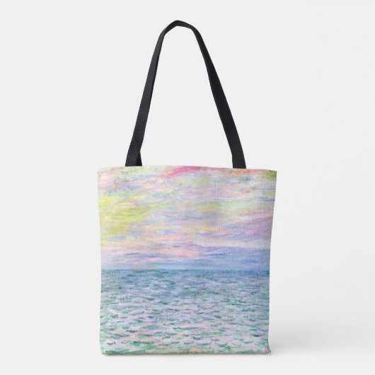 Monet - Sonnenuntergang in Pourville, schöne Kunst Tasche (Rückseite)