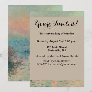 Monet Sonnenuntergang Seine Feine Kunst Impression Einladung