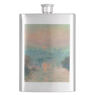 Monet Sonnenuntergang Seine Feine Kunst Impression Flachmann