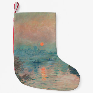 Monet Sonnenuntergang Seine Feine Kunst Impression Kleiner Weihnachtsstrumpf