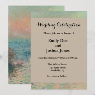 Monet Sonnenuntergang Seine Fine Art Impressionism Einladung