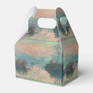 Monet Sonnenuntergang Seine Fine Art Impressionism Geschenkschachtel