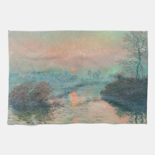 Monet Sonnenuntergang Seine Fine Art Impressionism Geschirrtuch