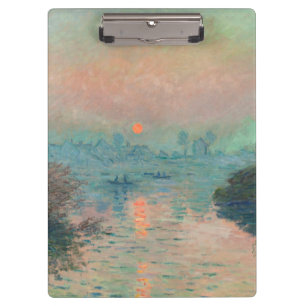 Monet Sonnenuntergang Seine Fine Art Impressionism Klemmbrett