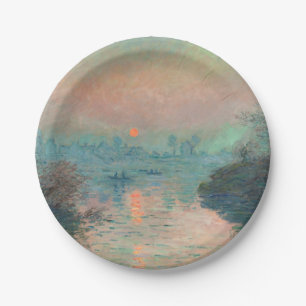 Monet Sonnenuntergang Seine Fine Art Impressionism Pappteller