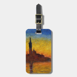 Monet Sonnenuntergang Venedig Farbige Impressionis Gepäckanhänger