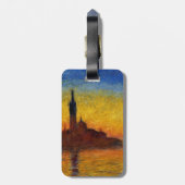 Monet Sonnenuntergang Venedig Farbige Impressionis Gepäckanhänger (Rückseite vertikal)