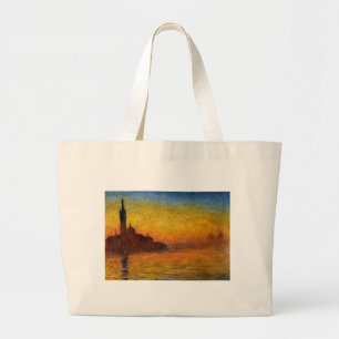 Monet Sonnenuntergang Venedig Farbige Impressionis Jumbo Stoffbeutel