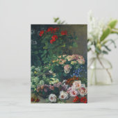 Monet Spring Flowers Einladung (Stehend Vorderseite)