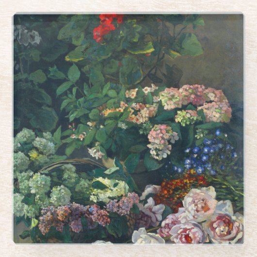 Monet Spring Flowers Glasuntersetzer (Vorderseite)