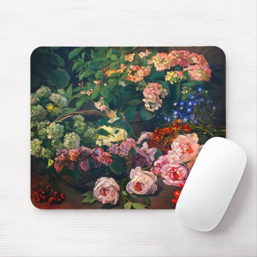 Monet Spring Flowers Mousepad (Mit Mouse)