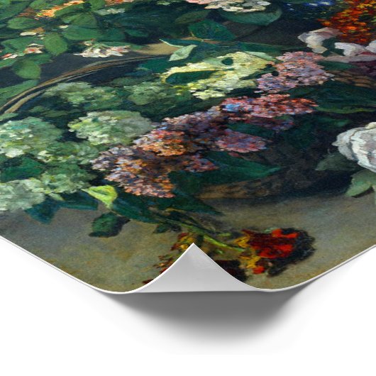 Monet Spring Flowers Poster (Ecke)