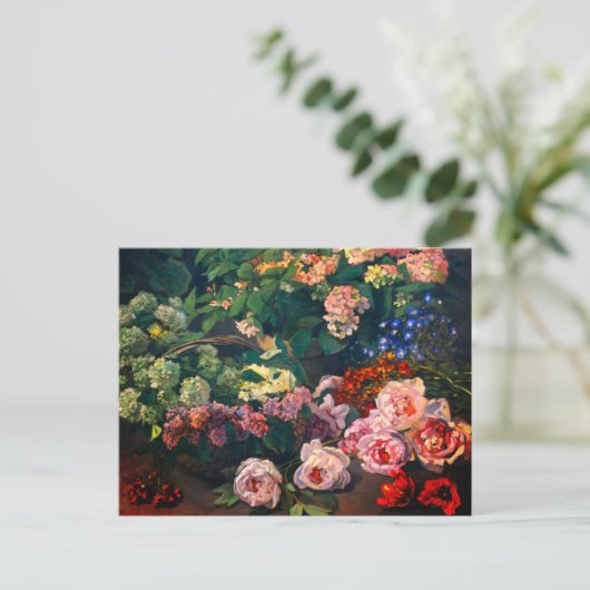 Monet Spring Flowers Postkarte (Stehend Vorderseite)