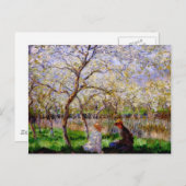 Monet - Springtime, Fine Art Malerei Postkarte (Vorne/Hinten)